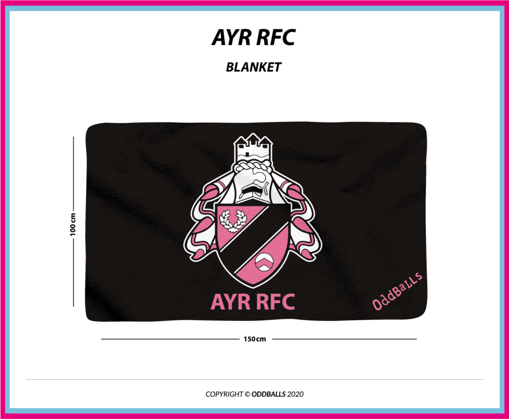 Blanket Ayr Rugby Club Fleece Blanket Ayr Rugby Football Club